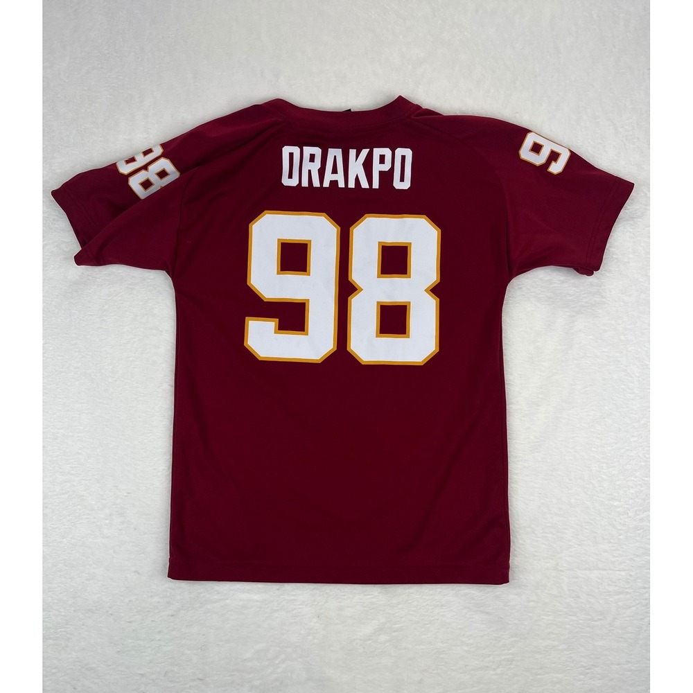 Size Youth M 10-12 Washington Redskins Brian Orakpo Red Football Jersey 2012 #98 - Picture 8 of 8